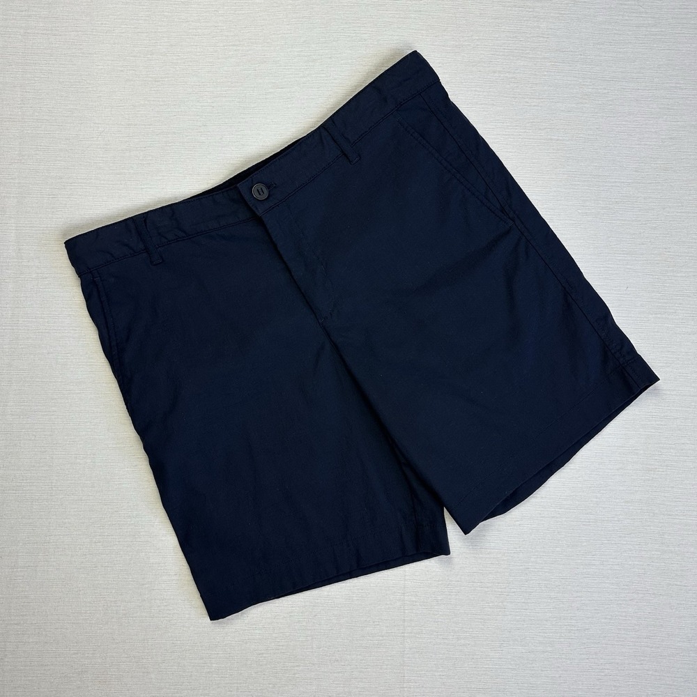 Outlier New Way Shorts Mens 33 Blue 8" Inseam Water Resistant F. Cloth Stretch